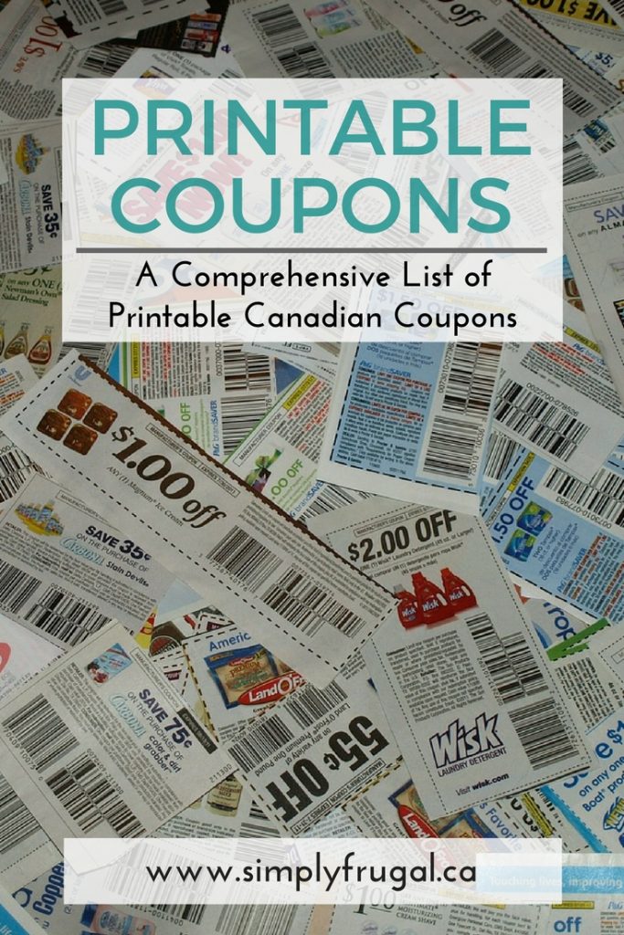 Printable Canadian Coupons Simply Frugal