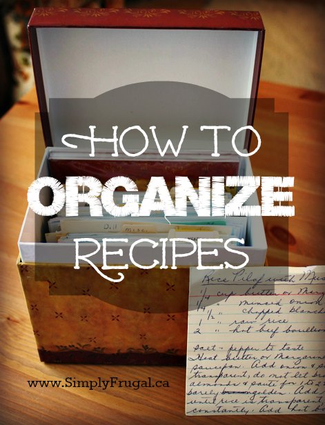 How to organize recipes. Recipe organization