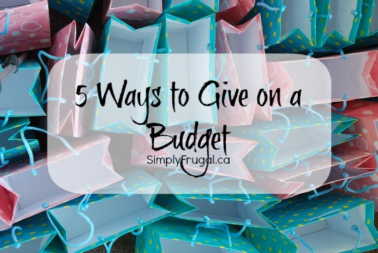 ways to give on a budget