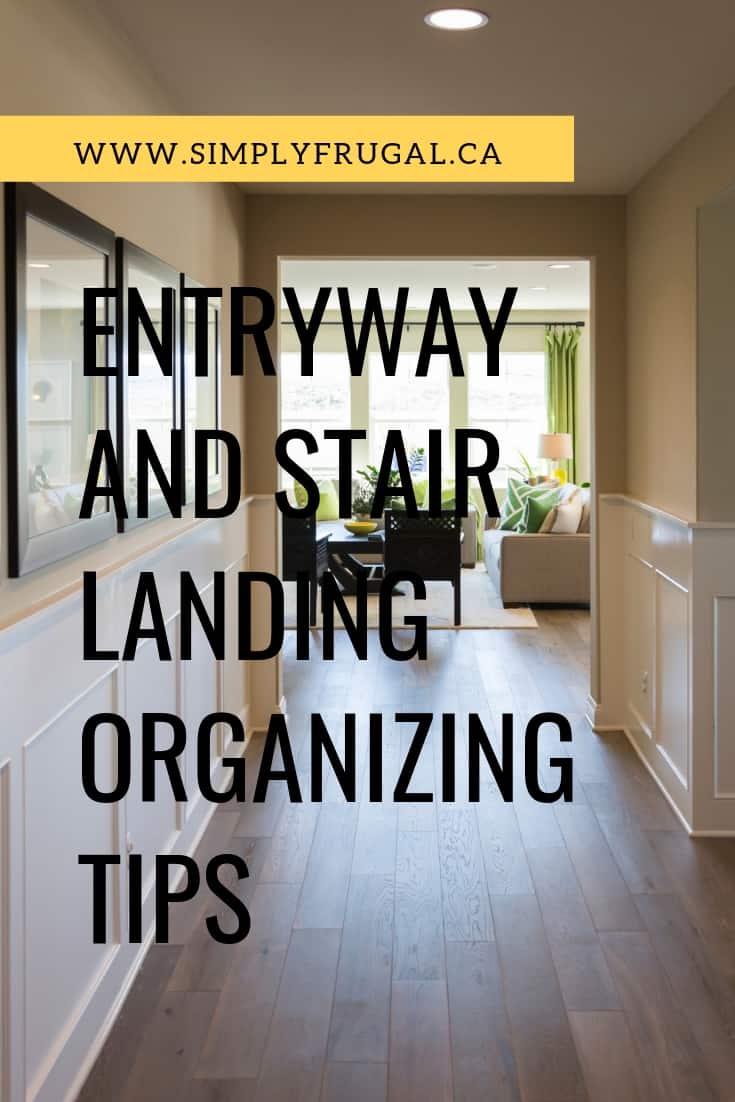 Here are some entryway and stair landing organizing tips that are sure to help keep you more organized!