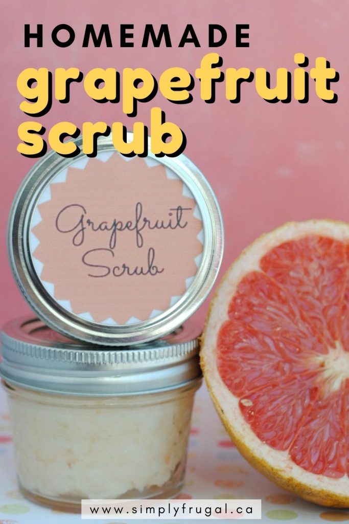 Try this deliciously scented, easy to make and budget friendly homemade grapefruit scrub to freshen up your skin!