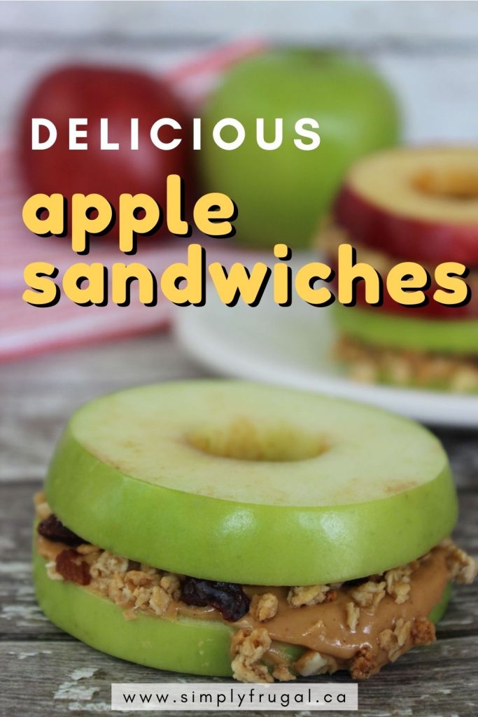 These apple sandwiches fall under the category of simple, delicious and budget-friendly. A snack idea the whole family will love!