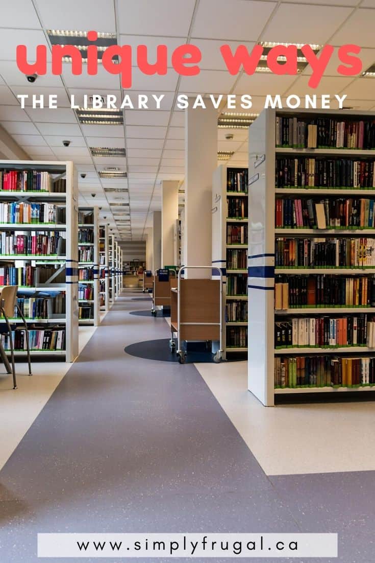 The library is a treasure trove of savings. Here are 6 ways the library will save you money on things other than books. #moneysavingtips #simplyfrugal #moneytips #library