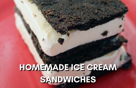Homemade ice cream sandwiches
