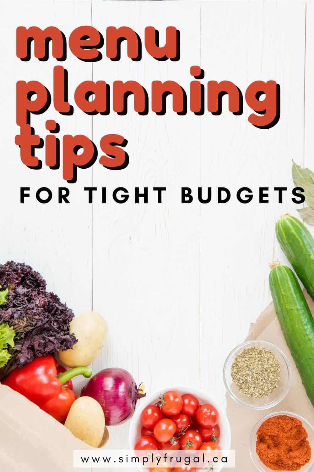 Menu planning tips for tight budgets