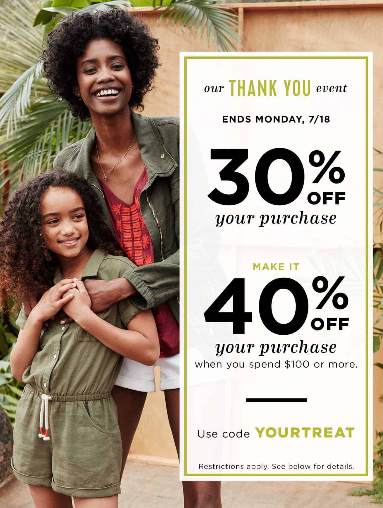 Old Navy Coupon Code: Save up to 40% off
