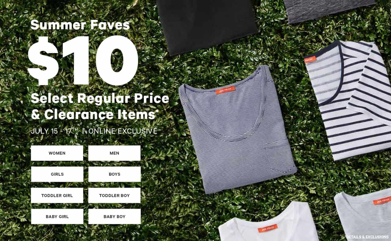 joe fresh goods outside