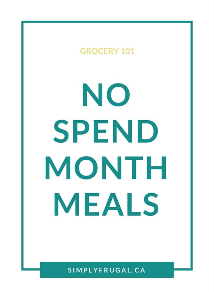 No Spend Month Meals