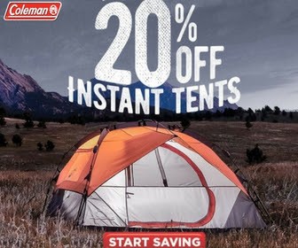 Coleman Canada: 20% off Instant Tents and Stearns PDFs