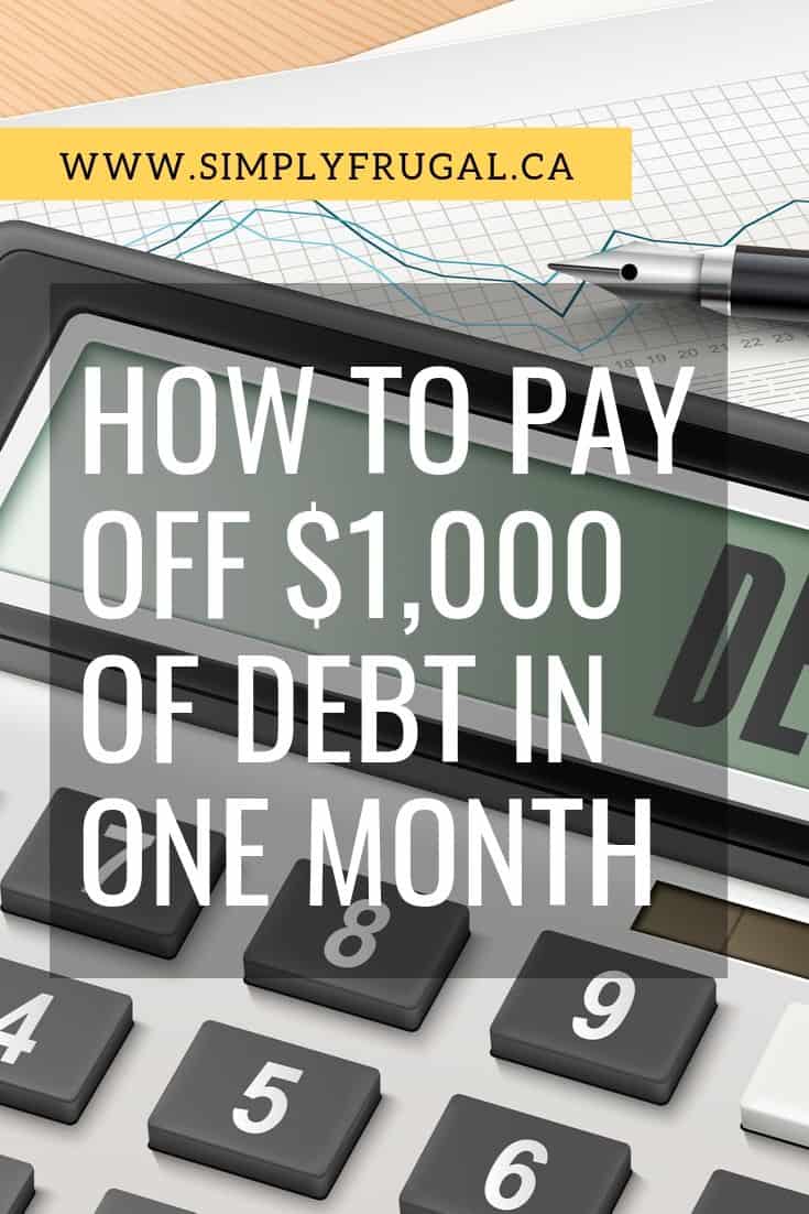 How to Pay off $1,000 of Debt in One Month. It may sound crazy, but lots of people have done this and so can you!