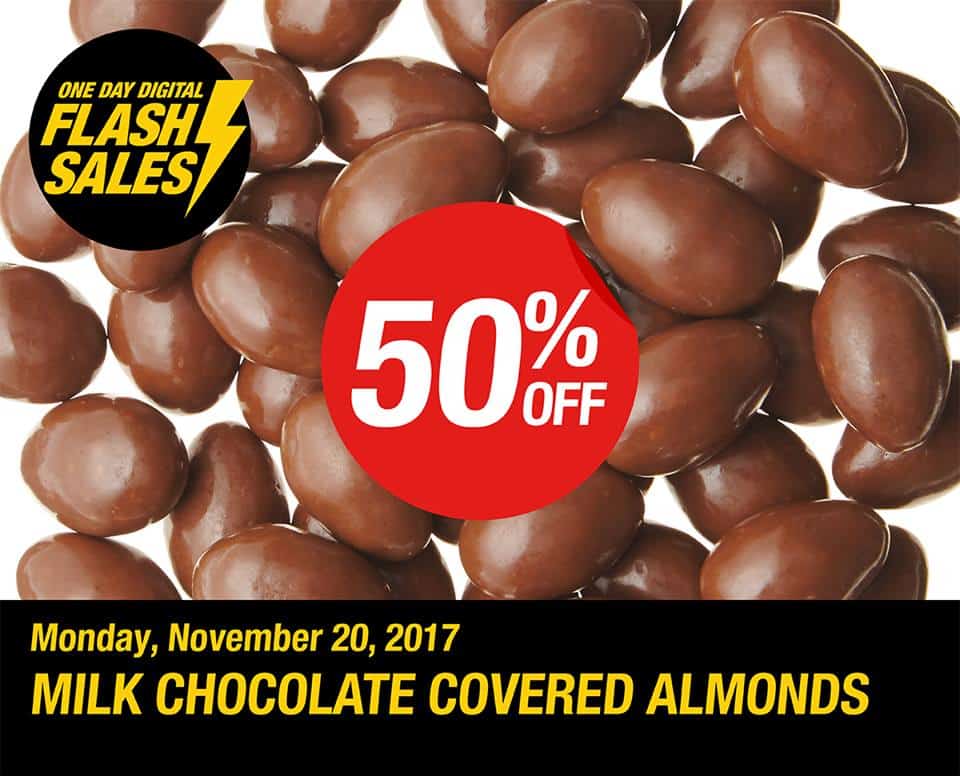 Bulk Barn 50 Off Milk Chocolate Covered Almonds Today Only