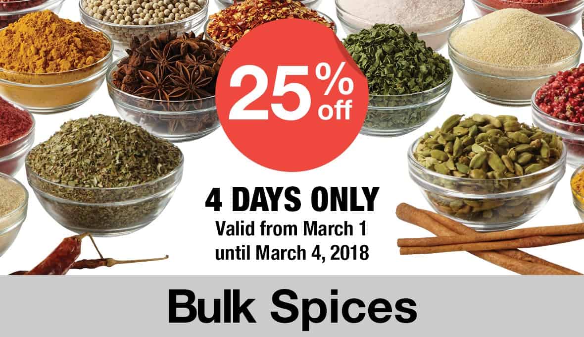 Bulk Barn 25 Off Bulk Spices   Bulk Barn Spices 