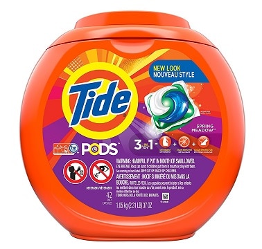 Tide Pods 3 in 1 Laundry Detergent Pacs, 42 Count only $10.50