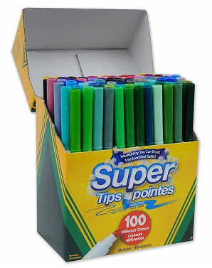 Crayola Super Tips Washable Markers, 100 Count – Crayola Canada