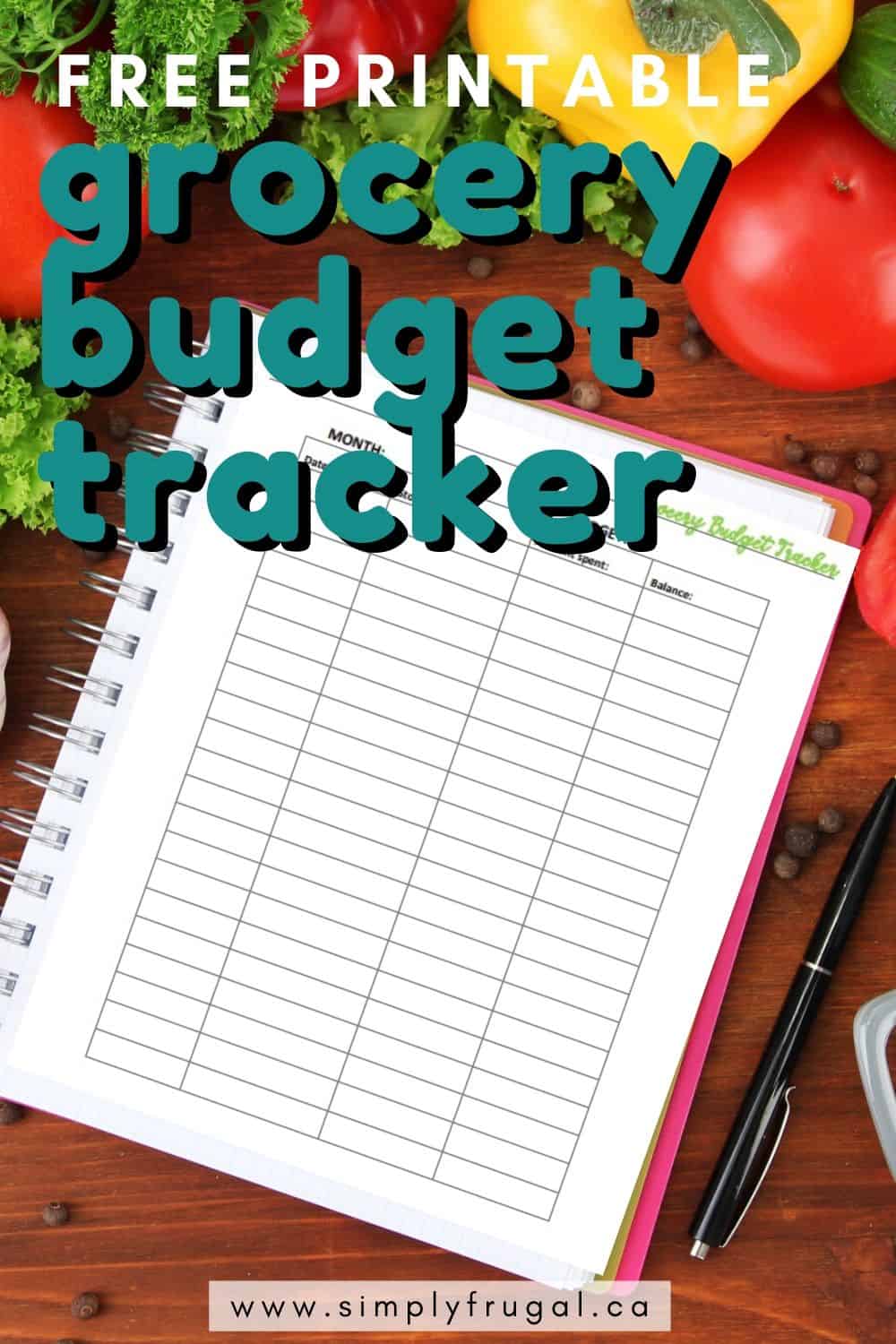 Get your free printable Grocery Budget tracker!