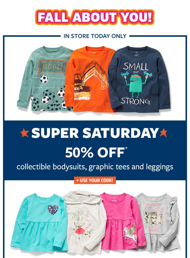 Carters Osh Kosh: 50% off Bodysuits, Leggings, and Graphic Tees + Extra ...