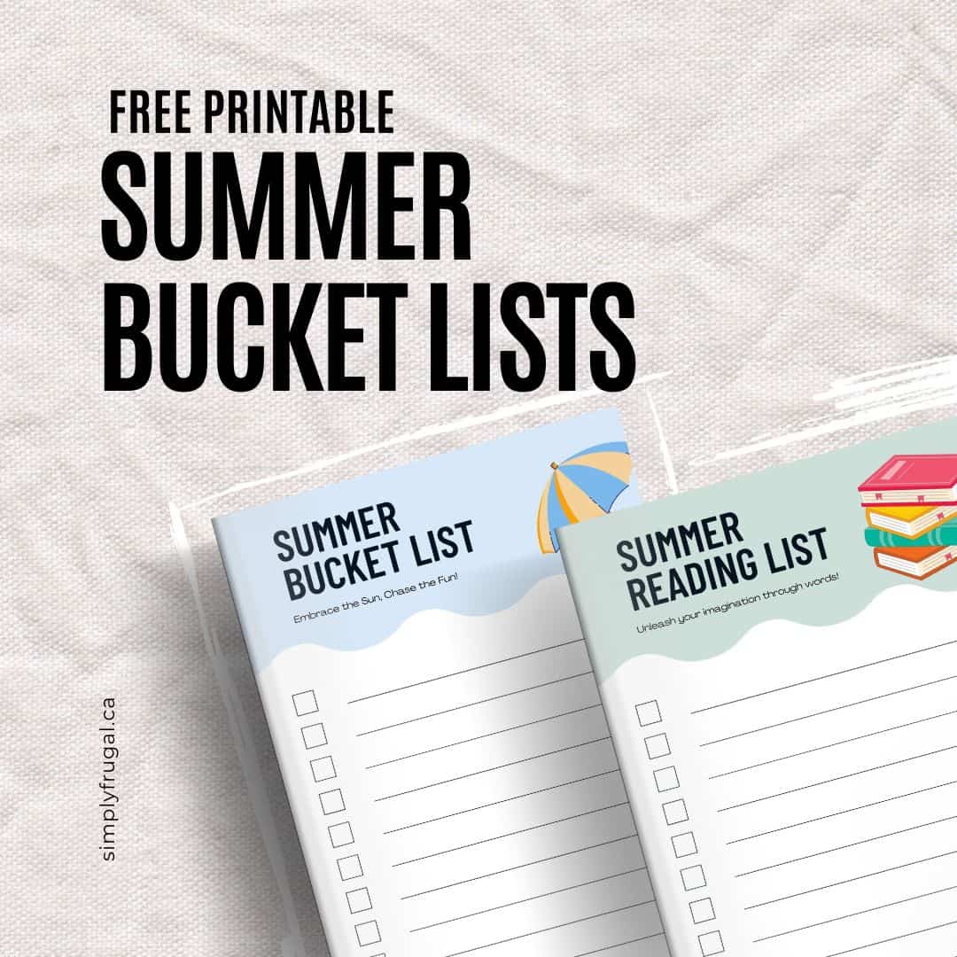 Free Printable Summer Bucket Lists